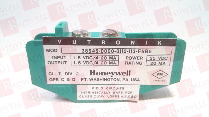 HONEYWELL 38545-0000-0110-113-F5B5