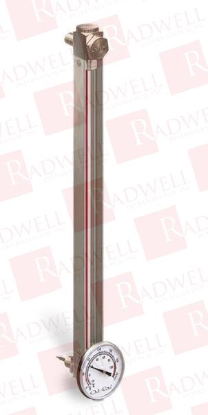  , STEEL LIQUID LEVEL GAUGE WITH DIAL THERMOMETER, 11" CENTERLINE, FRONT MOUNT 1/2"-20
