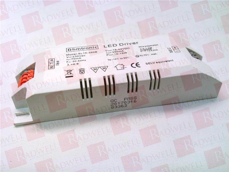  , LED DRIVER, 230VAC, 18-42VDC, 70MA, 10-15W, 50/60HZ, 0.9 A, -10 TO 50 DEGREES C