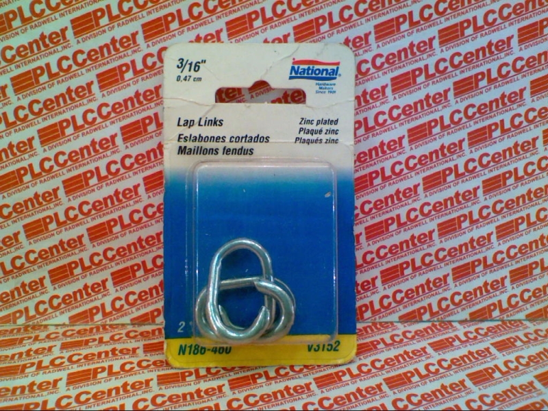 LAP LINKS ZINC PLATED SS 3/16IN 2PK