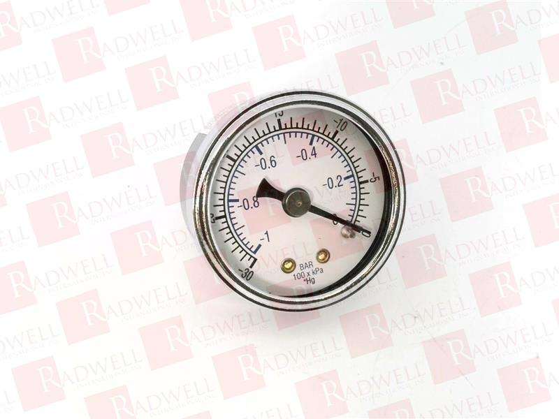 DRY GAUGE, SAD1501 SERIES, CENTER BACK CONNECT, 1.5 INCH, 30HG-0, SURGE PROTECTION, ACRYLIC LENS, BLACK PAINTED STEEL / CHROME RING