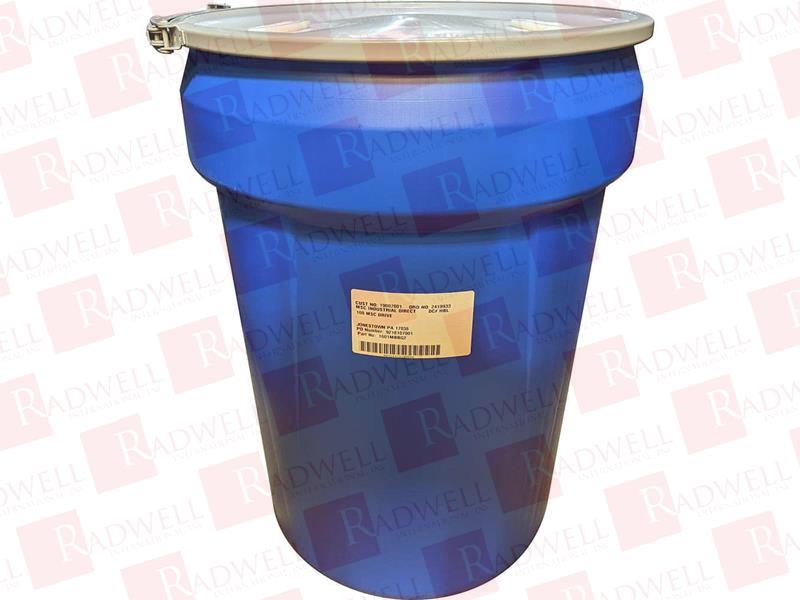 30 GALLON BLUE TAPERED CYLINDER PLASTIC DRUM 28-1/2" HIGH