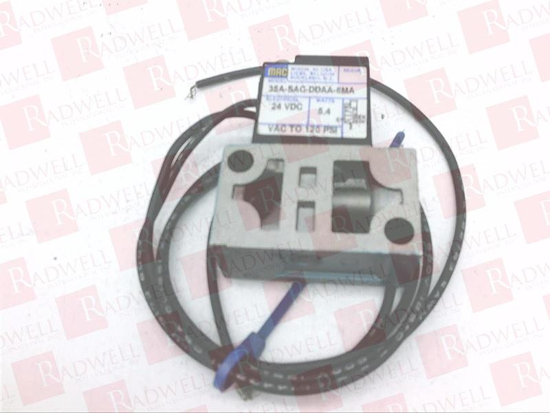 SOLENOID VALVE, 35 SERIES, 3-WAY POPPET, SINGLE OPERATOR, 1/8 INCH NPTF, NORMALLY CLOSED, 24 VDC, 5.4 W