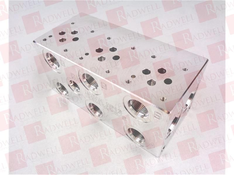 ALUMINUM VALVE MANIFOLD, MAX PRESSURE = 3000 PSI (20.7 MPA), D03 VALVE PATTERN, PARALLEL CIRCUIT STANDARD FLOW, 3 STATIONS, 2.13 INCH (54.0 MM) VALVE SPACING, SAE ISO 11926 PORT THREADS, ONE ...