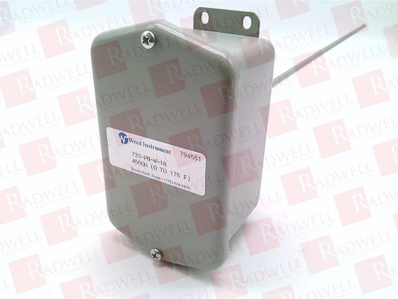 DUCT SENSOR WITH TRANSMITTER, PT100, NEMA 4 BOX, 4500 H, 18 INCHES, 0 TO 175 F