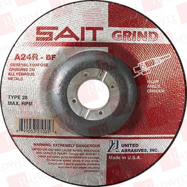 24 GRIT, 9" WHEEL DIAM, 1/4" WHEEL THICKNESS, 7/8" ARBOR HOLE, TYPE 28 DEPRESSED CENTER WHEEL ALUMINUM OXIDE, RESINOID BOND, R HARDNESS, 6,600 MAX RPM, COMPATIBLE WITH ANGLE GRINDER