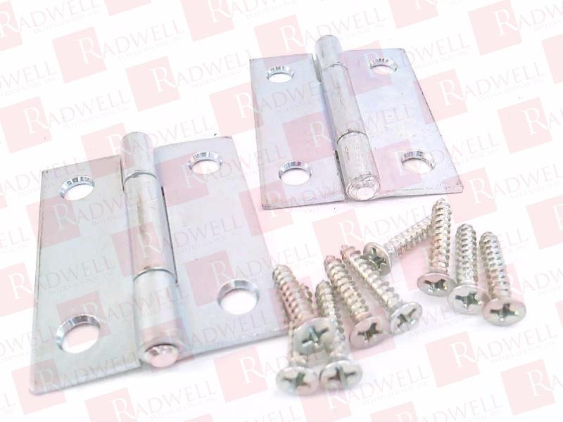 HINGE, NON-REMOVABLE PIN, TIGHT PIN HINGE, 2INCH, ZINC PLATED, 2PK