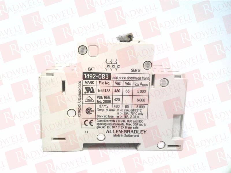 ALLEN BRADLEY 1492-CB3H160