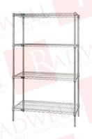 SHELVING, STARTER KIT, CHROME, 4SHELVES; SHELVING UNIT TYPE:WIRE SHELVING; HEIGHT:63; WIDTH:18; LENGTH:48; SHELF UNIT MATERIAL:STEEL; LOAD CAPACITY:800LB; PRODUCT RANGE:- ROHS COMPLIANT: YES