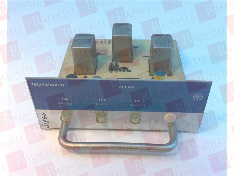 GENERAL ELECTRIC 193X-703ADG03