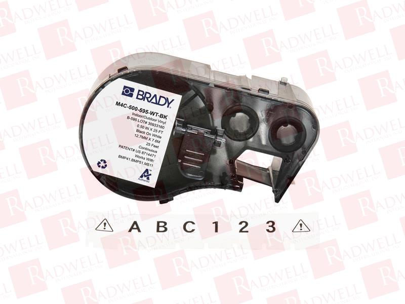 BRADY M4C-500-595-WT-BK