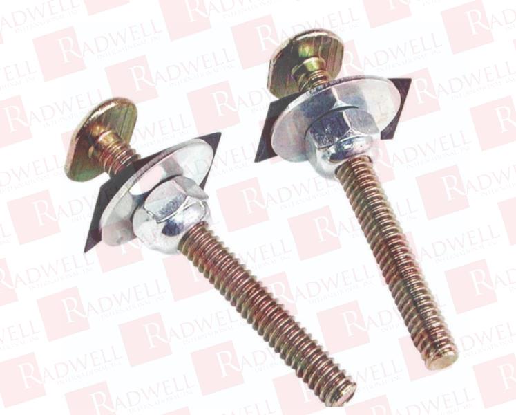 CLOSET BOLTS, 1/4 X 2-1/4 INCH, BRASS, TOILET BOWL