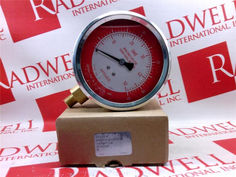 GAUGE 50H-PRESS 0-50TON ON 5IN RAM GLYCERIN FILL