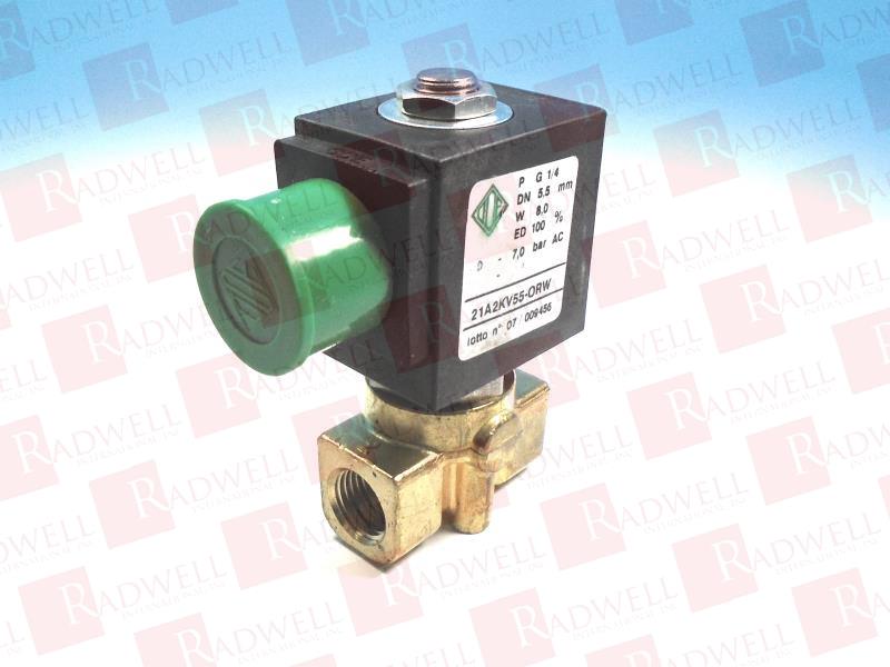 SOLENOID VALVE, 7BAR, 220-230VAC, 50/60HZ, DN 5.5MM, PG 1/4, 21A2KV55-ORW VALVE BODY, BDV08230AY COIL, P990305 DIN CONNECTOR CABLE STRAIN