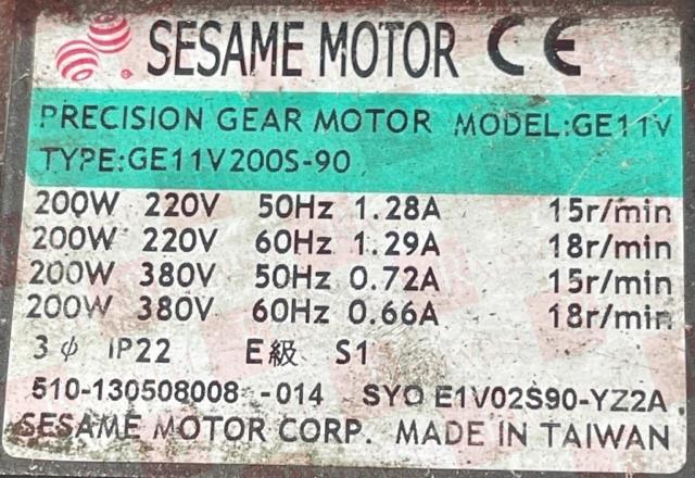 SESAME MOTOR GE11V200S-90