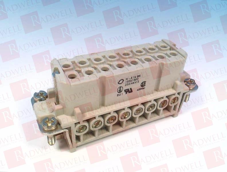 CONNECTOR INSERT, SERIES EPIC HA, RECTANGULAR, FEMALE, 16 POSITION, 14AMP, 600V, SCREW TERMINATION, POLYCARBONATE HOUSING