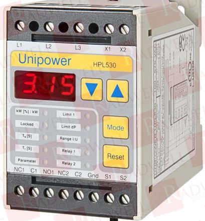 LOAD MONITOR, 0.5-40 AMP, 1/3 PHASE, 100-575 VAC, 10/17 RANGES, 45-65 HZ, 4-20MA ANALOG OUTPUT