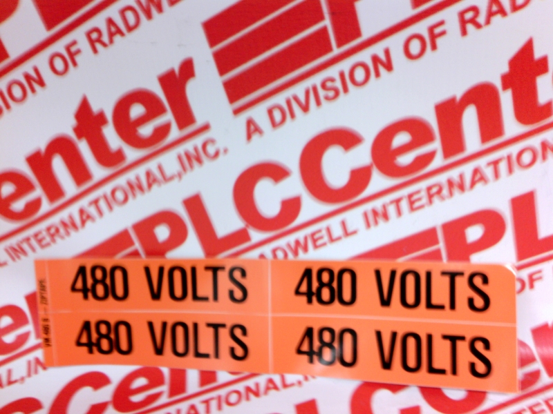 VOLTAGE MARKERS 480 VOLTS/EACH 1 SHEET