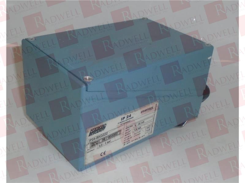 ECKARDT, IP24-BKDZZZ, IP24BKDZZZ, TRANSDUCER, 4-20MA INPUT, 1/4BAR SUPPLY, 0-2BAR OUTPUT