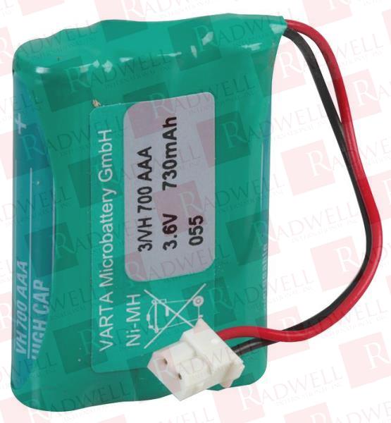 RECHARGEABLE BATTERY, SINGLE CELL, NICKEL METAL HYDRIDE, 700 MAH, 3.6 V, AAA, CONNECTOR ROHS COMPLIANT: NA