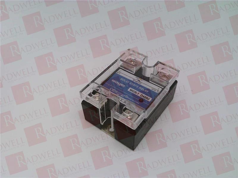 MAGER, MGR-1D4880, MGR1D4880, SOLID STATE RELAY, 80A 90-480VAC, 50/60HZ, CONTROL 3-32VDC