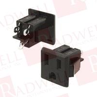 CONNECTOR, RECEPTACLE, NEMA 5-15R, 15A, VOLTAGE RATING:125V, PANEL MOUNT, QUICK CONNECT, ROHS COMPLIANT: YES