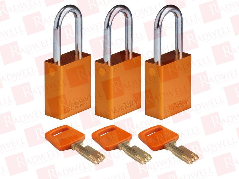 BRADY ALU-ORG-38ST-KA3PK