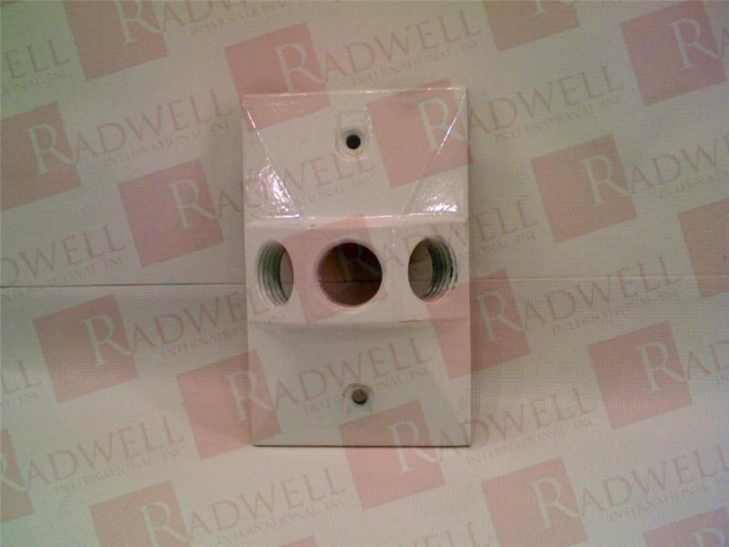 RECEPTACLE COVER 3HOLE 1/2IN WHITE WEATHERPROOF
