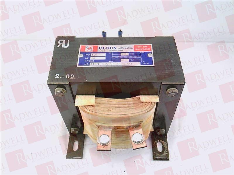 DRY TYPE TRANSFORMER, KVA 1.5, 480 V, 60 HZ, 1 PHASE
