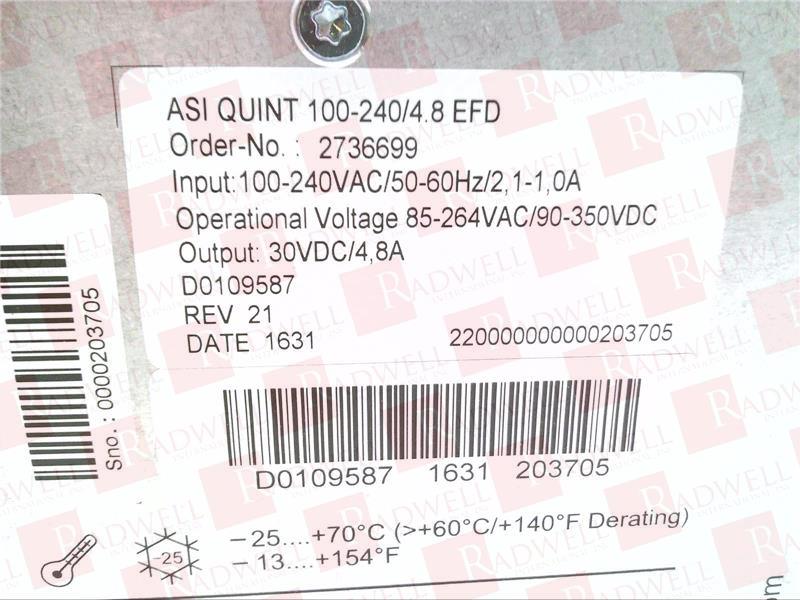 PHOENIX CONTACT ASI QUINT 100-240/4.8 EFD