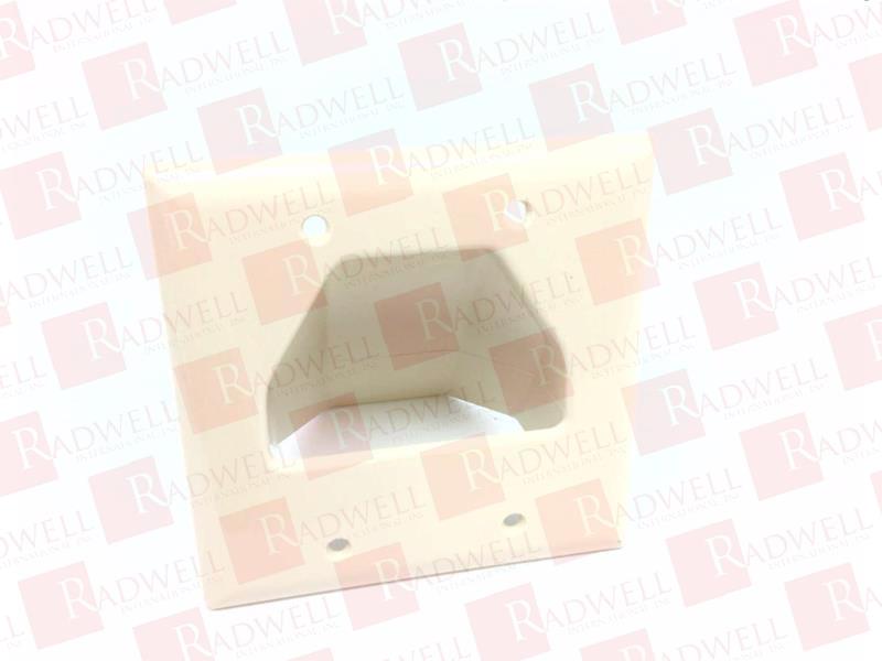 DATA COMM, 45 0002 IV, 2-GANG RECESSED CABLE PLATE, IVORY