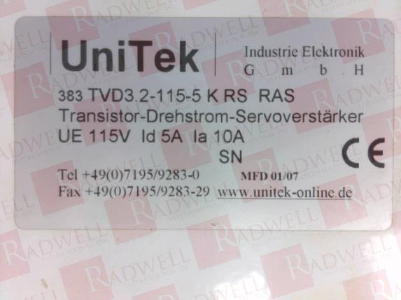 UNITEK INDUSTRIE ELEKTRONIK TVD3.2-115-5 K RS RAS