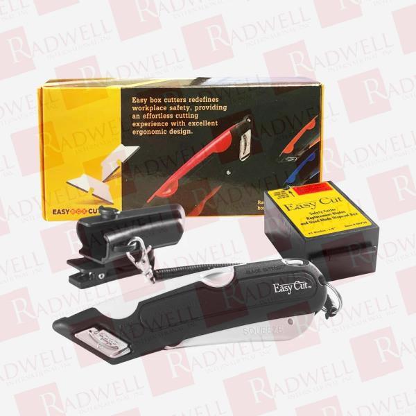BOX CUTTER, RADIUS BLUNT TIP BLADE TO MINIMIZE ACCIDENTS, CLIP-ON HOLSTER & LANYARD, 81 PACK OF BLADES INCLUDED
