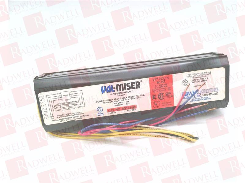 BALLAST, RAPID START VAL-MISER, 277V, 60HZ, 34/40WATT