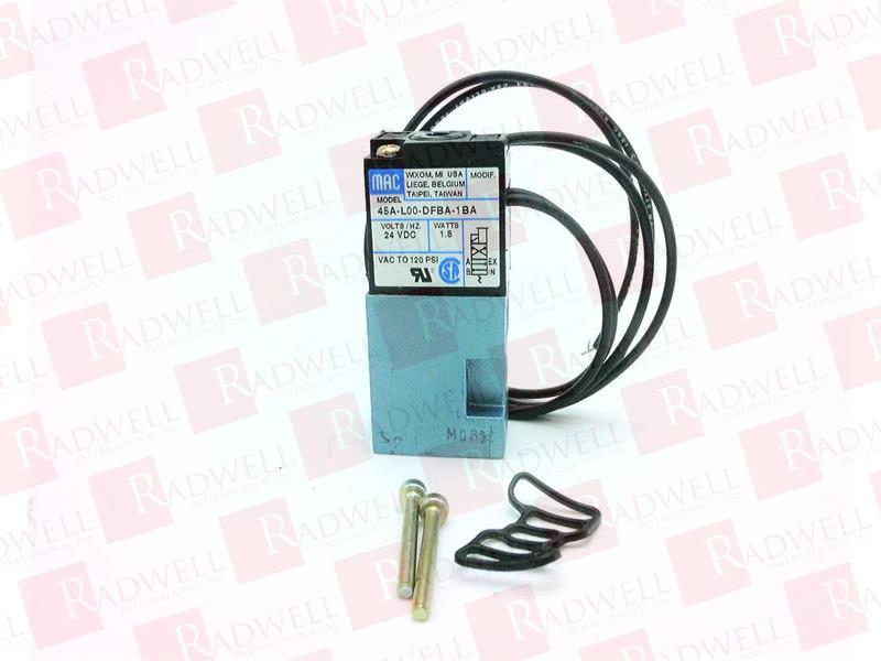 MAC VALVES INC 45A-L00-DFBA-1BA
