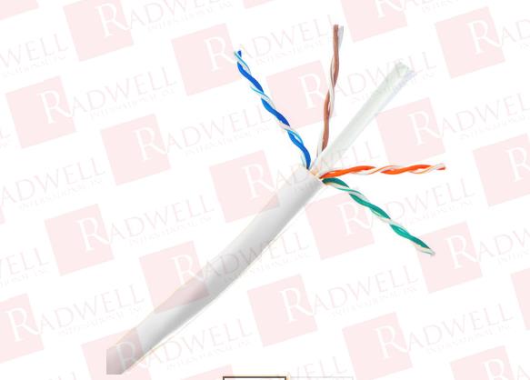ETHERNET CABLE, SOLID, UTP (UNSHIELDED TWISTED PAIR), PULLBOX, 1000 FOOT, WHITE, 23 AWG