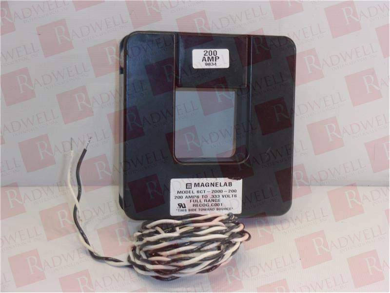 MAGNELAB, SCT-2000-200, SCT2000200, CURRENT TRANSFORMER, 200AMP, .333V