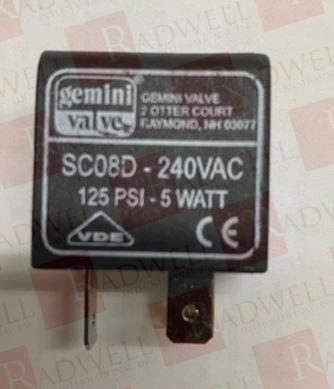 GEMINI VALVE SC08D-240VAC-DS