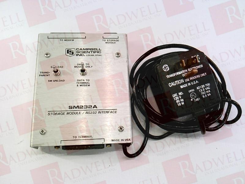 DATA STORAGE CONTROL MODULE RS232 INTERFACE