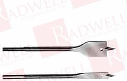 DRILL BIT, 1 INCH, 1/4 INCH STRAIGHT SHANK, BRIGHT FINISH, CARBON STEEL, SPADE BLADE DRILL BIT NO SPURS, 16 INCH OVERALL LENGTH, WIRE FISHING HOLE