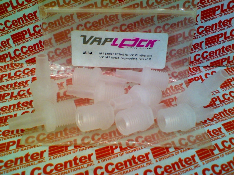 BARBED FITTING 1/4NPT 1/4 TUBE 10/PACK