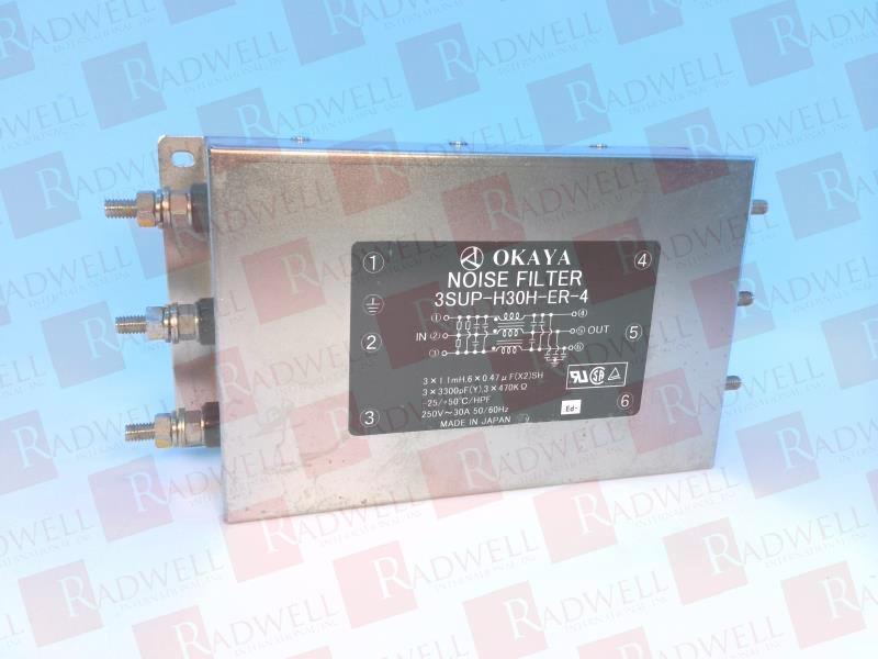  , NOISE FILTER, 30 AMP, 250 VAC, 50/60 HZ, THREE PHASE