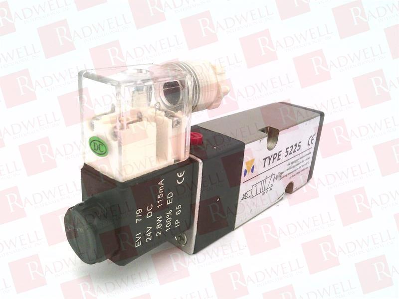  , SOLENOID VALVE, 5/2-WAY, 10 BAR, 24 VDC, 2.8 WATT