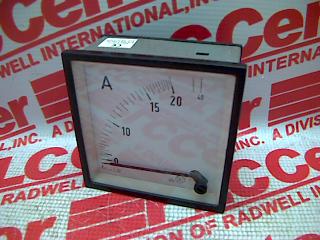 AMMETER 0-20-40AMP 15-100HZ 96X96MM