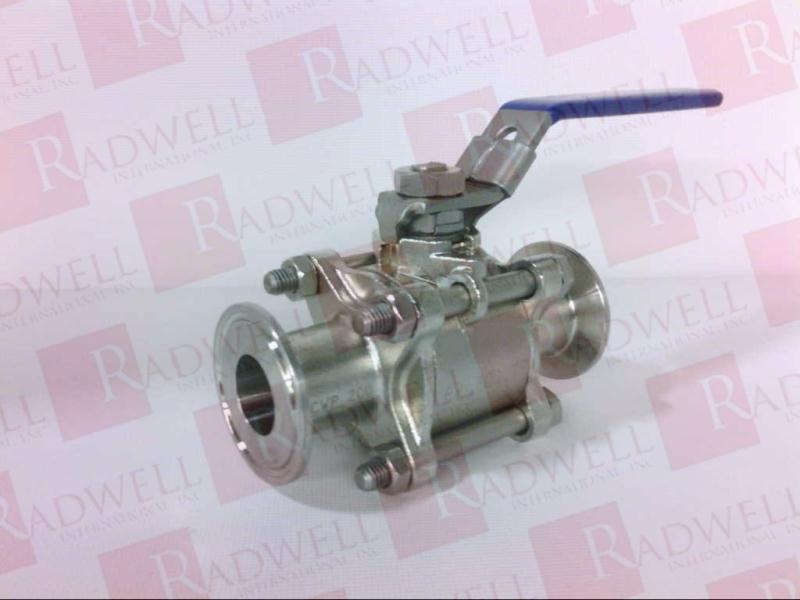 FLOATING BALL VALVE, 2 WAYS, MANUAL LEVER WITH LOCK, STAINLESS STEEL