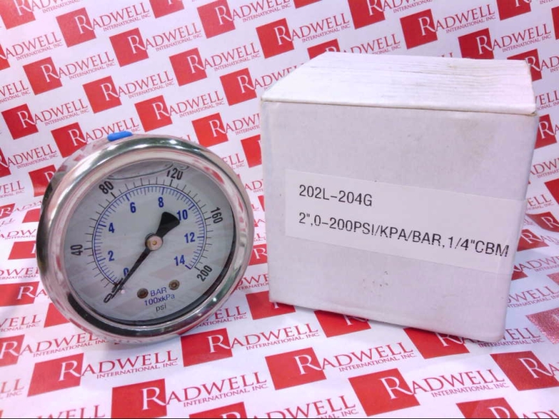 PRESSURE GAUGE 0-200PSI 0-14BAR 1/8INCH CBM