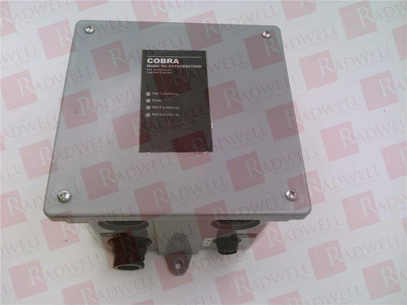  , POE AND ETHERNET SEGMENT EXTENDER, 3 PORT, 6X6 BY 4 INCH ENCLOSURE, MODEL NC-EXTPOEEXTEND, COBRA