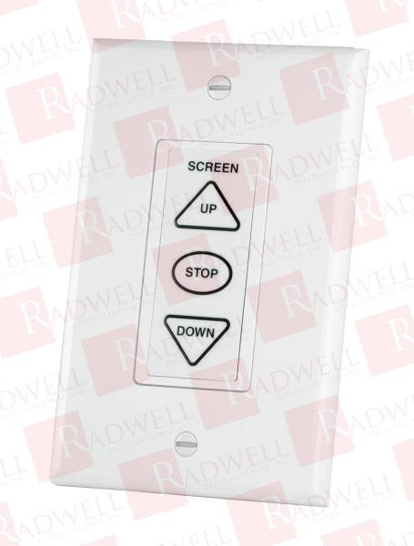 CONTROL WALL SWITCH ASSEMBLY, LOW VOLTAGE, SMART 3-BUTTON, FOR MOTORIZED SCREEN, INCLUDES WALL SWITCH/CABLE/FACEPLATE