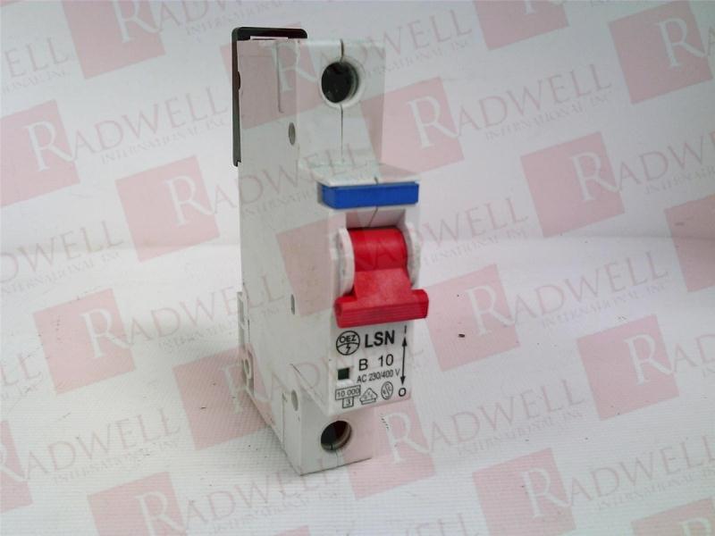  , CIRCUIT BREAKER, 10 AMP, 1 POLE, 230-400 VAC, 50/60 HZ, B-CURVE, DIN RAIL MOUNT