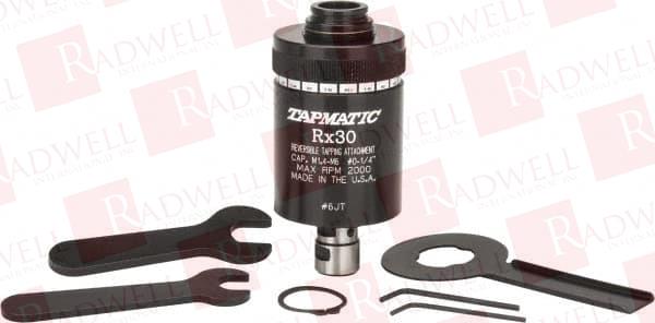 MODEL RX30, NO. 0 MIN TAP CAPACITY, 1/4 INCH MAX MILD STEEL TAP CAPACITY, JT6 MOUNT TAPPING HEAD 21600 (J116), 21700 (J117) COMPATIBLE, INCLUDES TAP CLAMPING WRENCHES, FOR MANUAL MACHINES